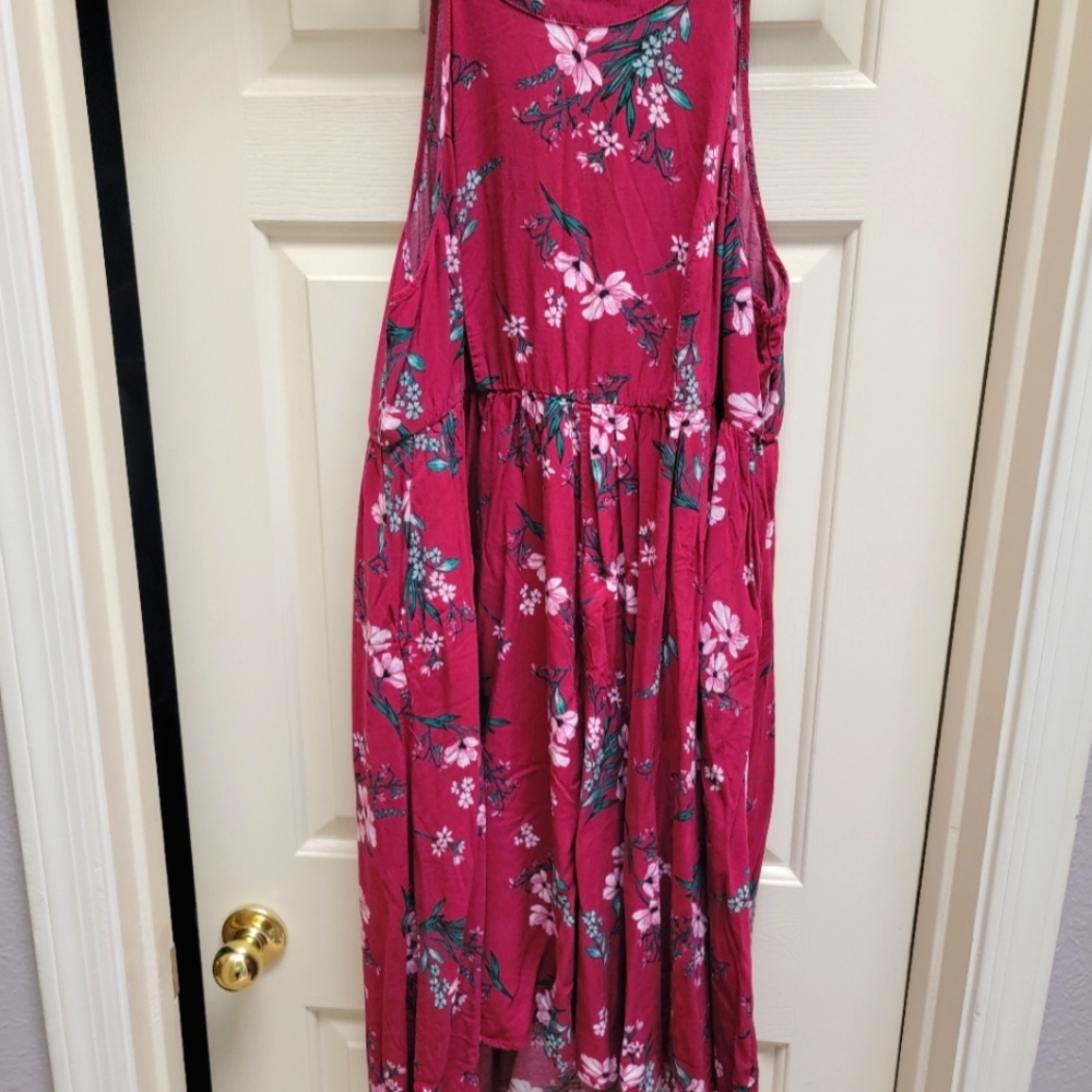 Floral Wine Dress